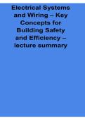 Electrical Systems and Wiring Key Concepts for Building Safety and Efficiency Study Guide 2026 Updated Lecture Summary