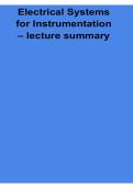 Electrical Systems for Instrumentation Study Guide 2026 Updated Lecture Summary