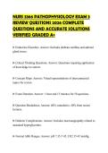 NURS 3366 PATHOPHYSIOLOGY EXAM 3&NewLine;REVIEW QUESTIONS 2026 COMPLETE&NewLine;QUESTIONS AND ACCURATE SOLUTIONS&NewLine;VERIFIED GRADED A&plus;