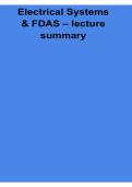 Electrical Systems and FDAS Study Guide 2026 Updated Fire Detection and Alarm Systems Lecture Summary