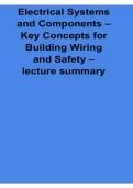 Electrical Systems and Components Key Concepts for Building Wiring and Safety Study Guide 2026 Updated Lecture Summary