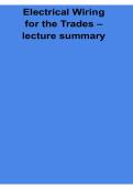 Electrical Wiring for the Trades Study Guide 2026 Updated Electrical Installation and Wiring Methods Lecture Summary