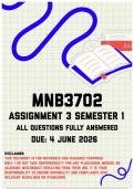 MNB3702 Assignment 3 Semester 1 Memo &vert; Due 4 June 2026