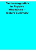 Electromagnetics in Physics Mechanics Study Guide 2026 Updated Electromagnetic Forces and Mechanics Lecture Summary