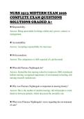 NURS 2513 MIDTERM EXAM 2026&NewLine;COMPLETE EXAM QUESTIONS&NewLine;SOLUTIONS GRADED A&plus;&NewLine;