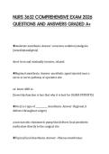 NURS 3632 COMPREHENSIVE EXAM 2026&NewLine;QUESTIONS AND ANSWERS GRADED A&plus;