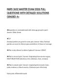NURS 3632 MASTER EXAM 2026 FULL&NewLine;QUESTIONS WITH DETAILED SOLUTIONS&NewLine;GRADED A&plus;