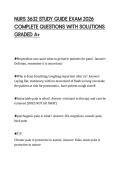 NURS 3632 STUDY GUIDE EXAM 2026&NewLine;COMPLETE QUESTIONS WITH SOLUTIONS&NewLine;GRADED A&plus;&NewLine;