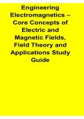 Engineering Electromagnetics Core Concepts of Electric and Magnetic Fields Field Theory Study Guide 2026 Updated Lecture Summary