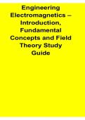 Engineering Electromagnetics Introduction Fundamental Concepts and Field Theory Study Guide 2026 Updated Lecture Summary