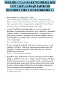 NURS 5315 ADVANCED PATHOPHYSIOLOGY&NewLine;TEST 1 ACTUAL EXAM PAPER 2026&NewLine;QUESTIONS WITH ANSWERS GRADED A&plus;