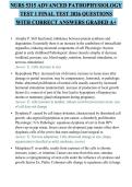 NURS 5315 ADVANCED PATHOPHYSIOLOGY&NewLine;TEST 1 FINAL TEST 2026 QUESTIONS&NewLine;WITH CORRECT ANSWERS GRADED A&plus;&NewLine;