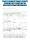 NURS 5315 ADVANCED PATHOPHYSIOLOGY&NewLine;TEST 1 PRACTICE EXAMINATION 2026&NewLine;QUESTIONS WITH ANSWERS GRADED A&plus;