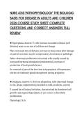 NURS 5315 PATHOPHYSIOLOGY THE BIOLOGIC&NewLine;BASIS FOR DISEASE IN ADULTS AND CHILDREN&NewLine;2026 COURSE STUDY SHEET COMPLETE&NewLine;QUESTIONS AND CORRECT ANSWERS FULL&NewLine;REVIEW