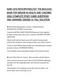 NURS 5315 PATHOPHYSIOLOGY THE BIOLOGIC&NewLine;BASIS FOR DISEASE IN ADULTS AND CHILDREN&NewLine;2026 COMPLETE STUDY GUIDE QUESTIONS&NewLine;AND ANSWERS GRADED A&plus; FULL SOLUTION&NewLine;
