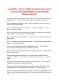 FAA Written - Federal Aviation Regulations Exam with all Correct & 100&percnt; Verified Answers &vert;Latest Version &vert;Already Graded A&plus;
