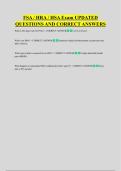 FSA &sol; HRA &sol; HSA Exam UPDATED &NewLine;QUESTIONS AND CORRECT ANSWERS