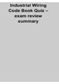 Industrial Wiring Code Book Quiz Exam Study Guide 2026 Updated Electrical Code Review Summary
