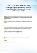 Exam 2 V1&colon; NUR170 &sol; NUR 170 &lpar;Latest &NewLine;2026&sol;2027 Update&rpar; Concepts of Medical&NewLine;Surgical Nursing &vert; Questions & Answers &vert; &NewLine;100&percnt; Correct &vert; Galen