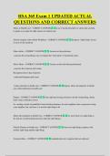 HSA 365 Exam 1 UPDATED ACTUAL &NewLine;QUESTIONS AND CORRECT ANSWERS
