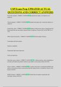 CSP Exam Prep UPDATED ACTUAL &NewLine;QUESTIONS AND CORRECT ANSWERS