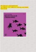   TEST BANK FOR PSYCHOLOGY 6TH EDITION BY &NewLine;SAUNDRA K&period; CICCARELLI J&period; AND NOLAND WHITE  &NewLine;