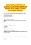 NURS 5462 FINAL MOCK EXAM  1-50 GRADUATE-LEVEL PRACTICE QUESTIONS WITH ANSWERS AND RATIONALES A&plus; VERIFIED LATEST VERSION &lpar;2026-2027&rpar;