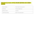 NASM PES Exam Review ACTUAL UPDATED QUESTIONS AND CORRECT &NewLine;ANSWERS 