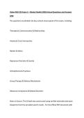 Galen NUR 253 Exam 2 &ndash; Mental Health &lpar;2026&rpar; Actual Questions and Answers &lpar;PDF&period;