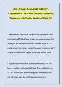 HESI LPN-ADN Certified Q&A 2026&sol;2027 &ndash; &NewLine;Comprehensive LPN-to-ADN Transition Competency &NewLine;Assessment with Practice Questions&excl;&excl;Grade A&plus;&excl;&excl;