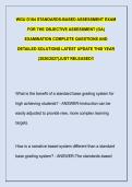 WGU D184 STANDARDS-BASED ASSESSMENT EXAM &NewLine;FOR THE OBJECTIVE ASSESSMENT &lpar;OA&rpar; &NewLine;EXAMINATION COMPLETE QUESTIONS AND &NewLine;DETAILED SOLUTIONS LATEST UPDATE THIS YEAR &NewLine;&lpar;2026&sol;2027&rpar;JUST RELEASED&excl;&excl;