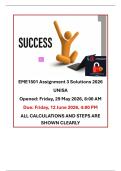 EME1501 Assignment 3 Solutions 2026