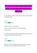 ACI- Concrete Field-Testing Technician - Grade 1 Exam Questions and Answers 100&percnt; Pass 