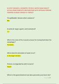 AC-HPAT &lpar;BIOLOGY&comma; CHEMISTRY&comma; PHYSICS&comma; MATH&rpar; EXAM 2026&sol;27&NewLine;ACTUAL EXAM COMPLETE 300 QUESTIONS WITH DETAILED VERIFIED &NewLine;ANSWERS ALREADY GRADED A&plus; NEWEST