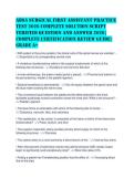 ABSA SURGICAL FIRST ASSISTANT PRACTICE&NewLine;TEST 2026 COMPLETE SOLUTION SCRIPT&NewLine;VERIFIED Question and Answer 2026 &vert;&NewLine;Complete Certification Review Guide &vert;&NewLine;Grade A&plus;
