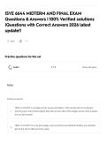ISYE 6644 MIDTERM AND FINAL EXAM   Questions & Answers &vert; 100&percnt; Verified solutions &vert;Questions with Correct Answers 2026 latest update&excl;&excl; 