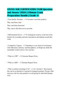 CINTAS SSR CERTIFICATION EXAM Question&NewLine;and Answer 2026 &vert; Ultimate Exam&NewLine;Preparation Bundle &vert; Grade A&plus;