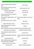 Home Health Aide Exam Test Questions and Answers Graded A&plus;