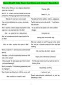 Home Health Aide Exam Questions and Answers Graded A&plus;