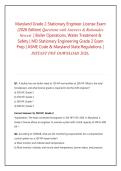 Maryland Grade 2 Stationary Engineer License Exam &lpar;2026 Edition&rpar; Questions with Answers & Rationales Newest  &vert; Boiler Operations&comma; Water Treatment & Safety &vert; MD Stationary Engineering Grade 2 Exam Prep &vert; ASME Code & Maryland State Regulations&period; &vert; INSTANT PD
