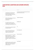 LARE SECTION A QUESTIONS AND ANSWERS UPDATED &NewLine;2026 