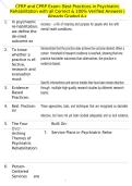 CFRP and CPRP Exam&colon; Best Practices in Psychiatric Rehabilitation with all Correct & 100&percnt; Verified Answers &vert;Already Graded A&plus;