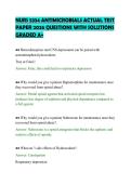 NURS 5334 ANTIMICROBIALS ACTUAL TEST&NewLine;PAPER 2026 QUESTIONS WITH SOLUTIONS&NewLine;GRADED A&plus;