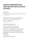 NURS 5334 ANTIMICROBIALS EXAM&NewLine;SCRIPT FINAL PAPER 2026 FULL SOLUTION&NewLine;VIEW AHEAD&NewLine;