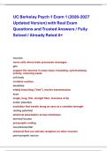 UC Berkeley Psych 1 Exam 1 &lpar;2026-2027 &NewLine;Updated Version&rpar; with Real Exam &NewLine;Questions and Trusted Answers &sol; Fully &NewLine;Solved &sol; Already Rated A&plus;