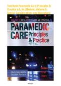 Test Bank Paramedic Care&colon; Principles & Practice V&period;5&comma; 5e &lpar;Bledsoe&rpar; Volume 5&colon; Special Considerations and Operations&vert;&vert;ISBN 978-0134449753&vert;&vert;Complete Guide A&plus;&NewLine;