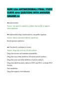 NURS 5334 ANTIMICROBIALS FINAL STUDY&NewLine;GUIDE 2026 QUESTIONS WITH ANSWERS&NewLine;GRADED A&plus;