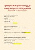 Comprehensive NR 566 Midterm Exam Practice Test &NewLine;Bank with questions and Correct Answers&sol; NR 566 &NewLine;Midterm Exam Practice Test Bank&sol; NR 566 Advanced &NewLine;Pharmacology for Care of the Family 