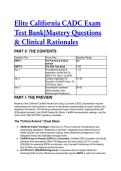 Elite California CADC Exam Test Bank 2026&sol;2027 &vert; Mastery Questions&comma; ASAM 4th Ed&comma; CalAIM & Clinical Rationales