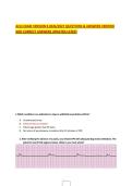 ACLS EXAM VERSION B 2026&sol;2027 QUESTIONS & ANSWERS VERIFIED AND CORRECT ANSWERS UPDATED LATEST